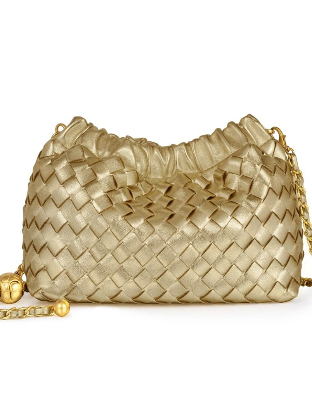 Woven Women's Crossbody Bag & Evening Purse, Trendy Dumpling Clutch & Hobo Cloud